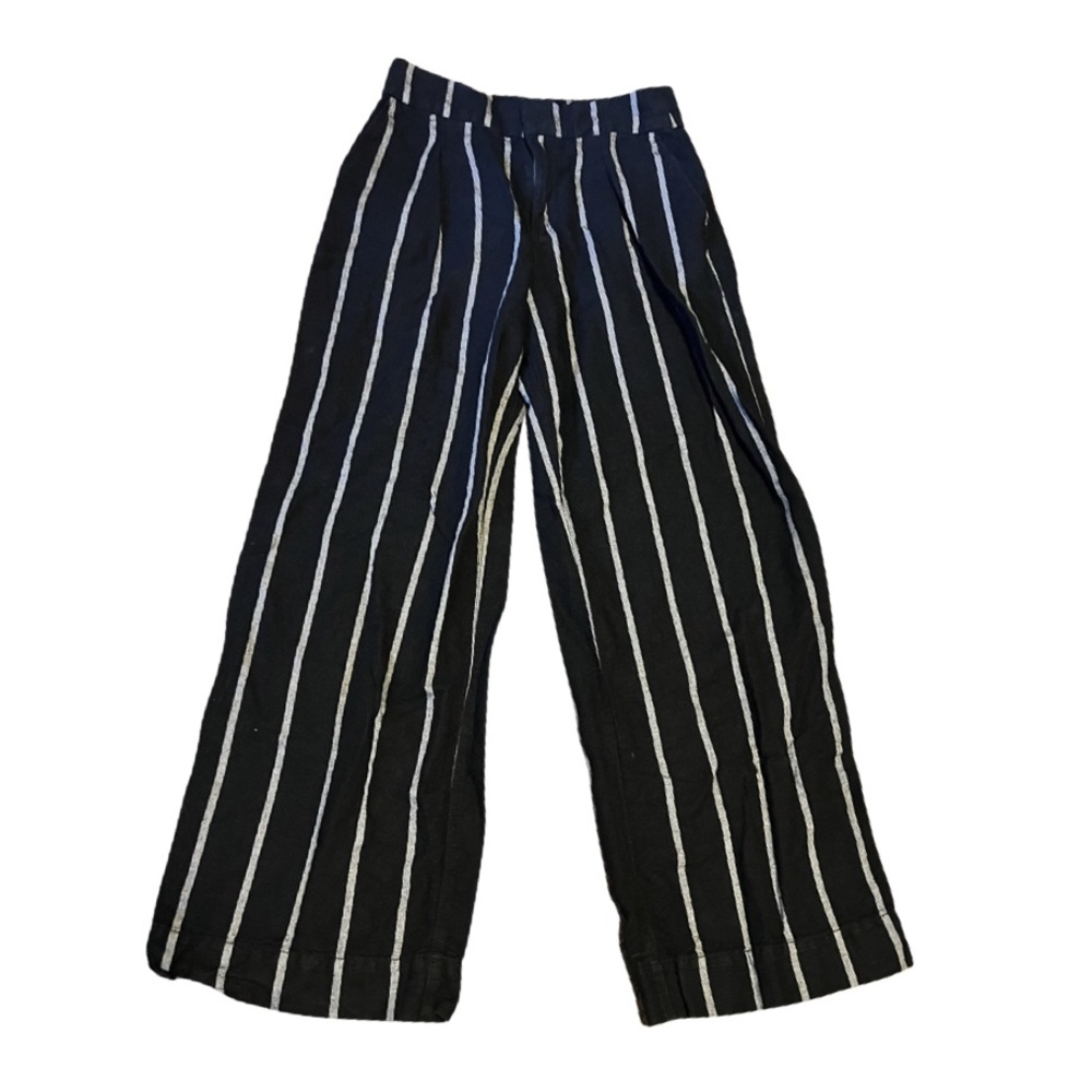 GAP Wide Leg Striped Linen Pants